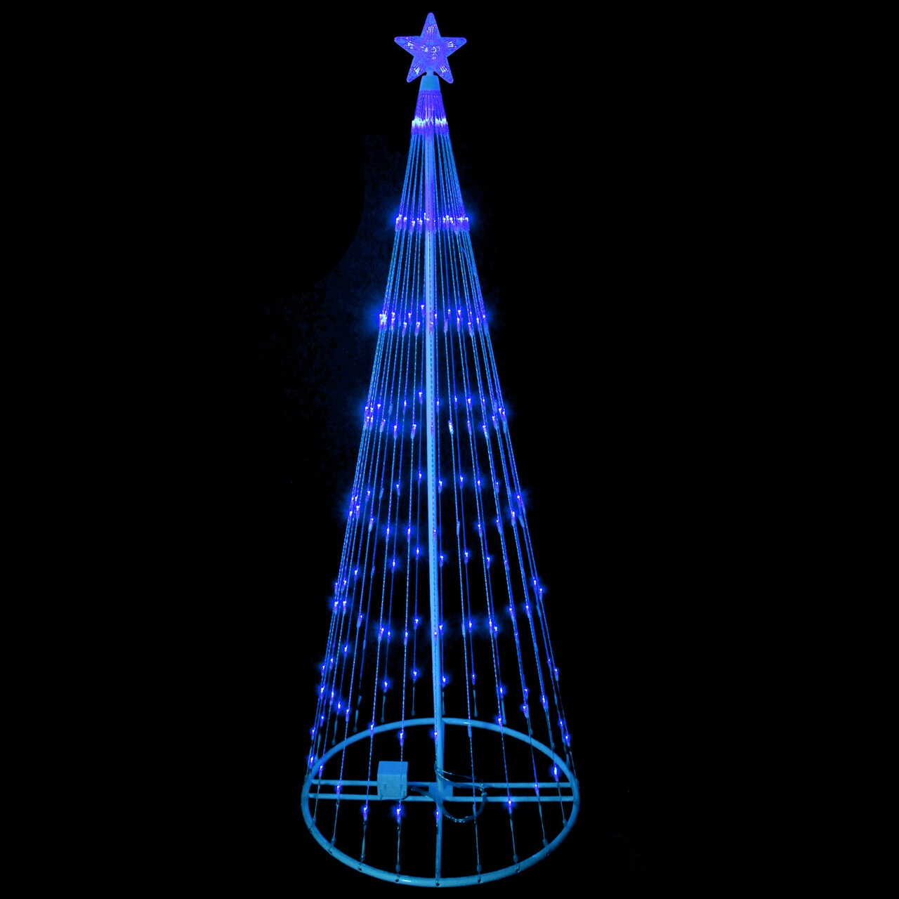Northlight LED Lighted Show Cone Christmas Tree Outdoor Decoration - 12' - Blue Lights